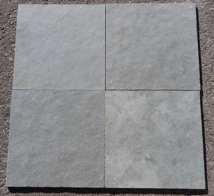 Kota Blue  Natural Cleft Face, Gauged Back Limestone Tile - 12" x 12" x 3/8"