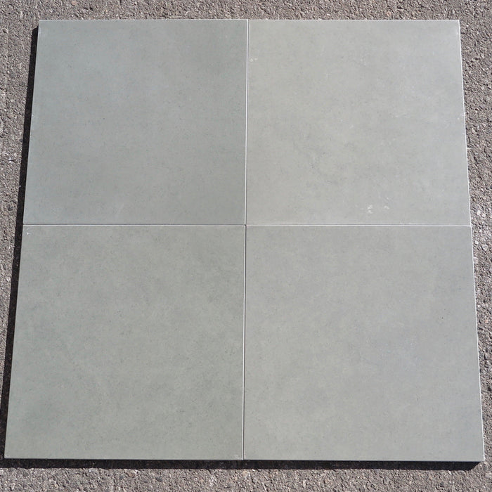 Honed, Kota Blue Limestone Tile - 16" x 16" x 3/8" - 1/2" 