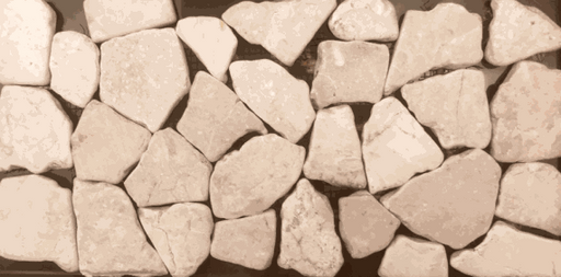 Island Rock Interlocking Kuta White Pebble Mosaic - Honed