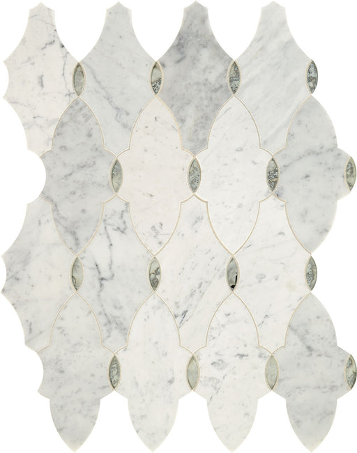 Lavaliere White Carrara with Antique Mirror LV16