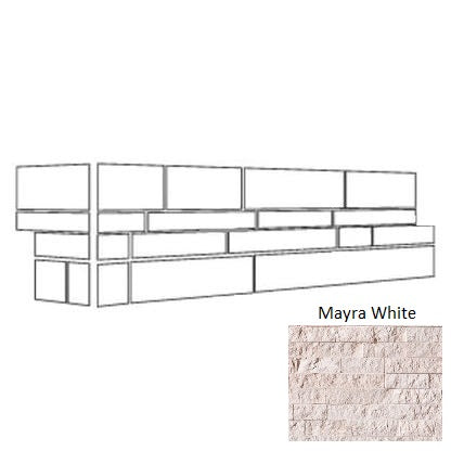 Rockmount Stacked Stone Panels Mayra White LPNLLMAYWHI618COR