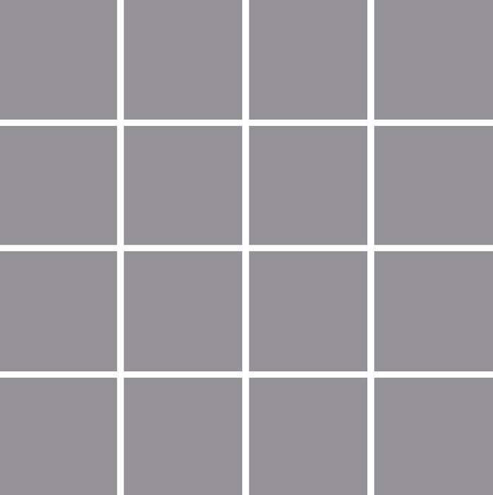 Full Sheet Sample - Atlas Light Grey Ceramic Mosaic - 3" x 3" Textured