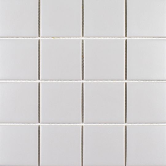 Full Sheet Sample - Gallery Light Grey Porcelain Mosaic - 3" x 3" Textured