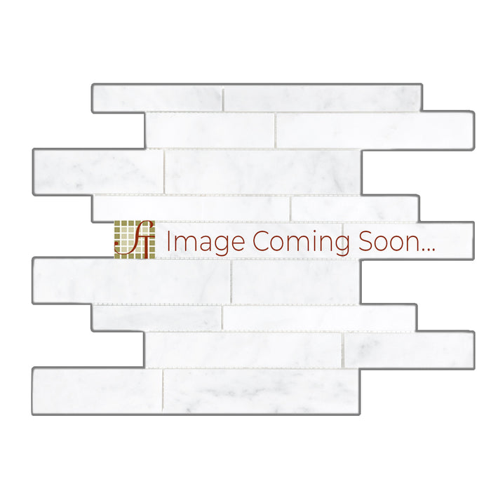 3 Color Mixed Travertine Mosaic - Linear Tumbled