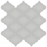 Full Sheet Sample - Soho Loft Grey Arabesque Ceramic Mosaic - 12" x 13.25" Glossy