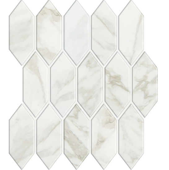 Marazzi Marble Obsession Mb20 Arabescato Matte Porcelain Mosaic — Stone 