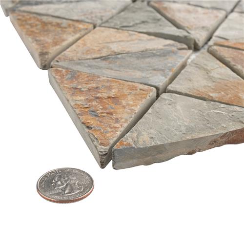 Crag Natural Stone Tri Square Sunset Slate MCRTSSS