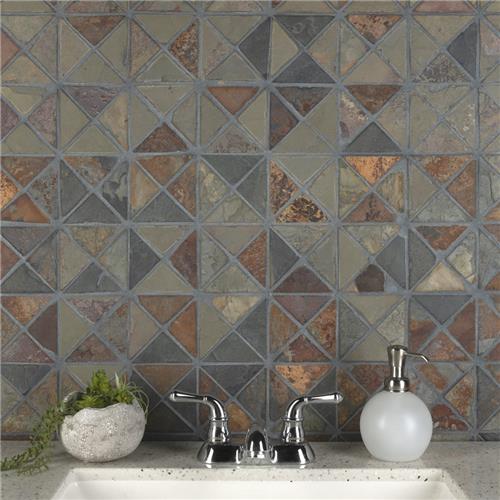 Crag Tri Square Sunset Slate MCRTSSS Matte Natural Stone