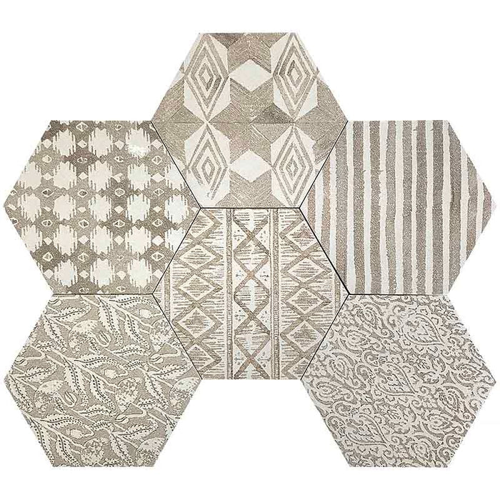 Movement Porcelain Deco Ivory MOVEMENT-HEXAGON-DECO-IVORY