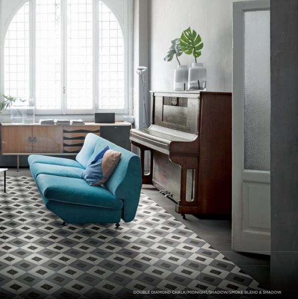 D_Segni Porcelain Double Diamond Chalk / Midnight / Shadow / Smoke Blend M0UK