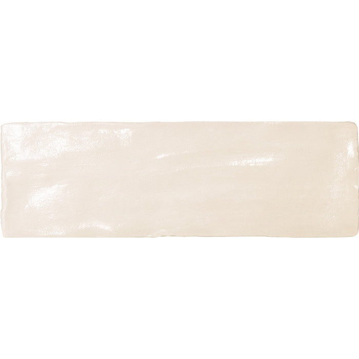 Magma Cream Ceramic Tile - 2.5" x 8" Glossy