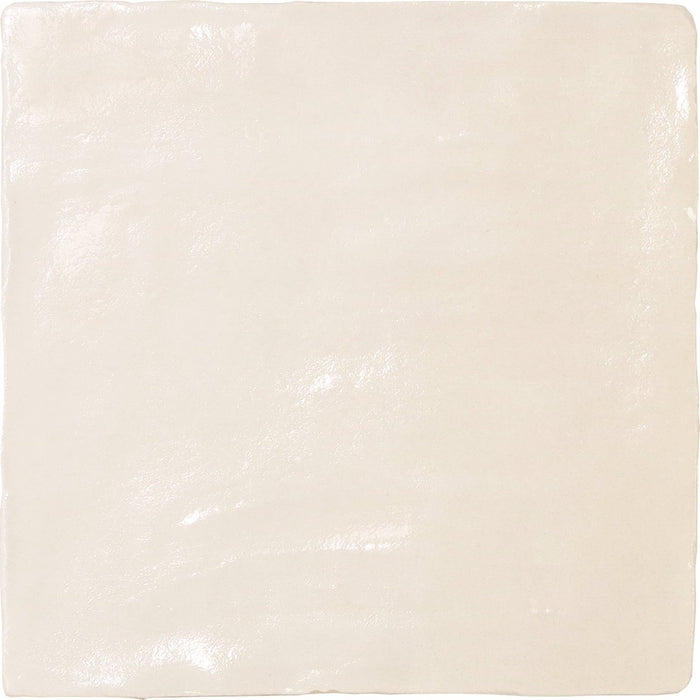 Magma Cream Ceramic Tile - 4" x 4" Glossy