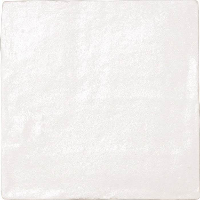 Magma White Ceramic Tile - 4" x 4" Glossy