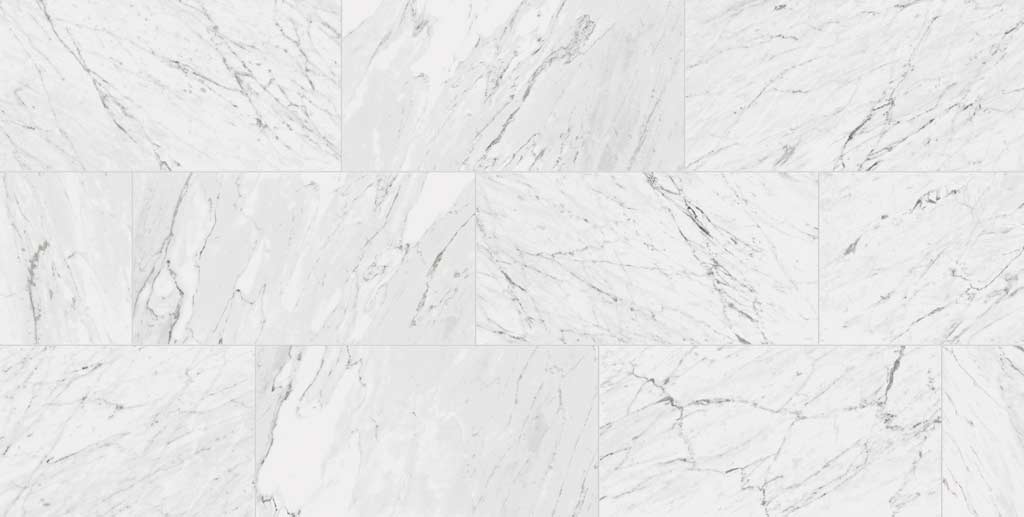 Full Tile Sample - Marbles Carrara White Porcelain Tile - 12" x 24" Polished