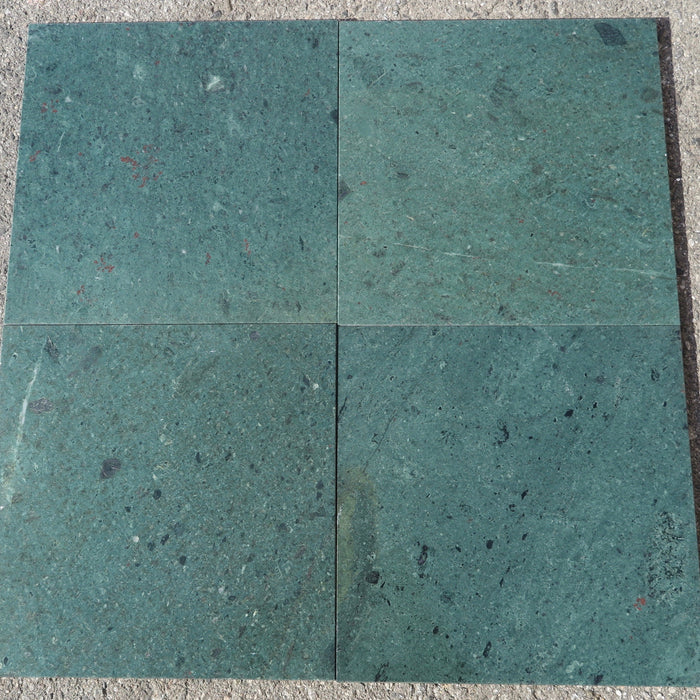 Polished Medium Green Marble Tile - 12" x 12" x 3/8" 