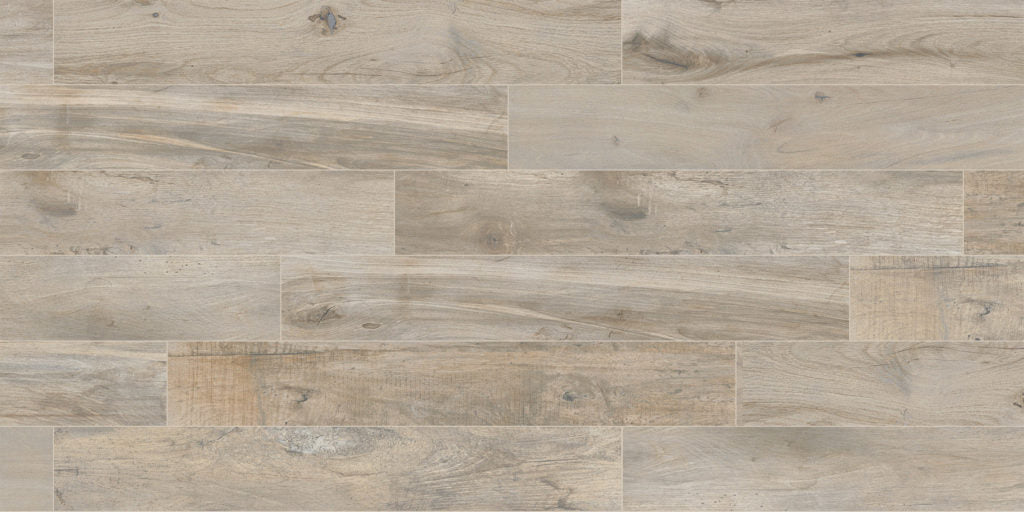 Memory Tortora Natural Porcelain Tile - 6" x 39"