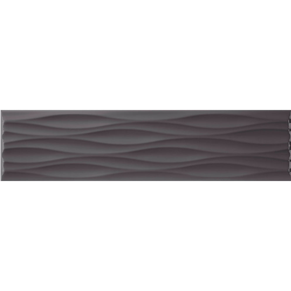 Tesoro Krea Midnight Ripple Glossy Ceramic Tile | Lowest Price — Stone ...