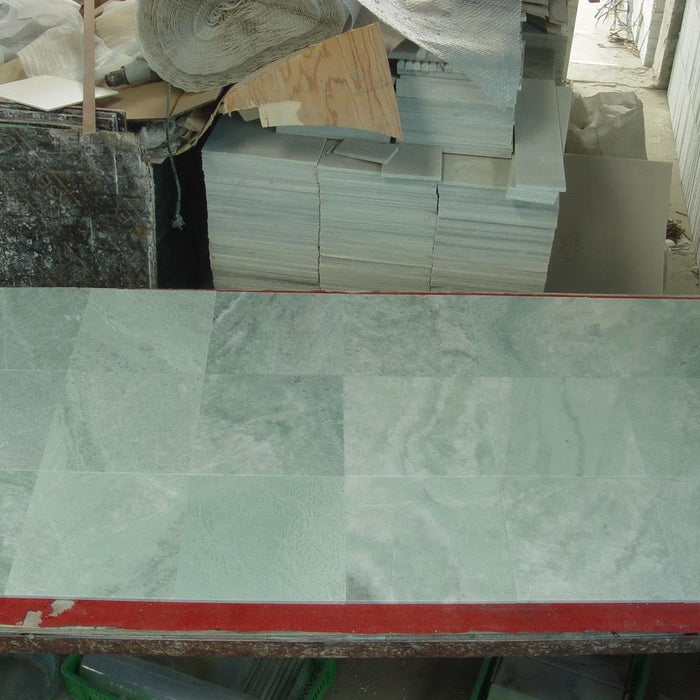 Honed Ming Green Marble Tile - 12" x 12" x 3/8"