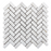 Calacatta Mix Marble Mini Herringbone - 3/4" x 2" Tumbled