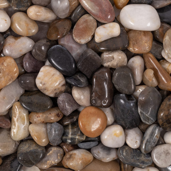 Mixed Small Ultra Polished Marble Loose Pebble - Random Sizes