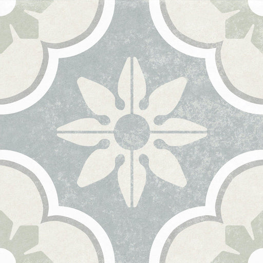 Valencia Deco Montauk Pattern Porcelain Tile - 6" x 6" Matte