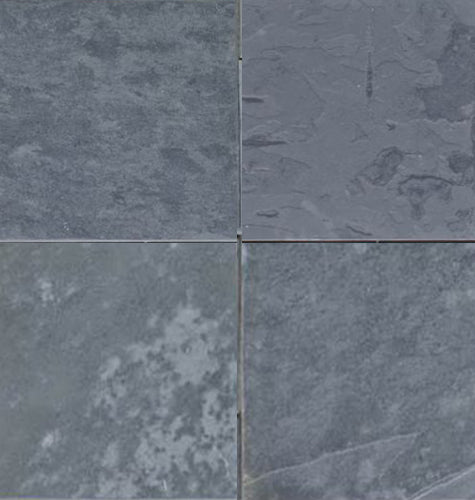 Montauk Black Slate Brushed Tile - 3" x 12" x 3/8"