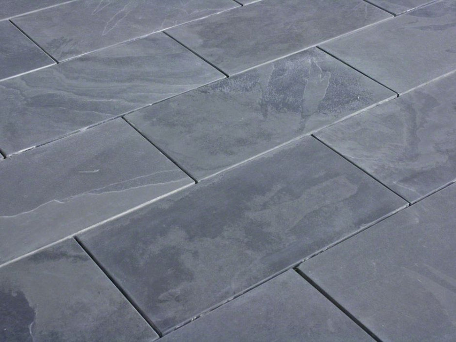 Full Tile Sample - Montauk Black Slate Tile - 3" x 12" x 3/8" Brushed