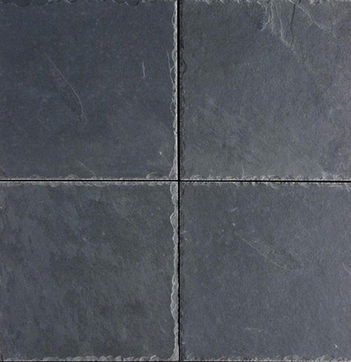 Full Tile Sample - Montauk Black Slate Tile - 12" x 24" x 3/8" Chiseled