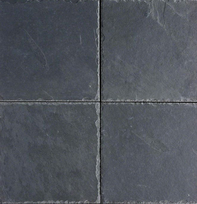 Full Tile Sample - Montauk Black Slate Tile - 8" x 16" x 3/8" Chiseled