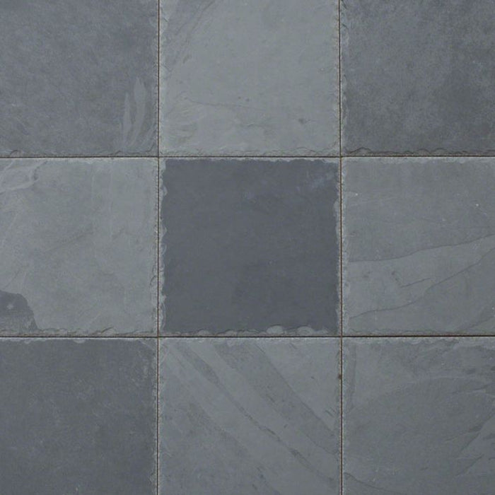 Montauk Black Slate Chiseled Tile - 12" x 12" x 3/8"