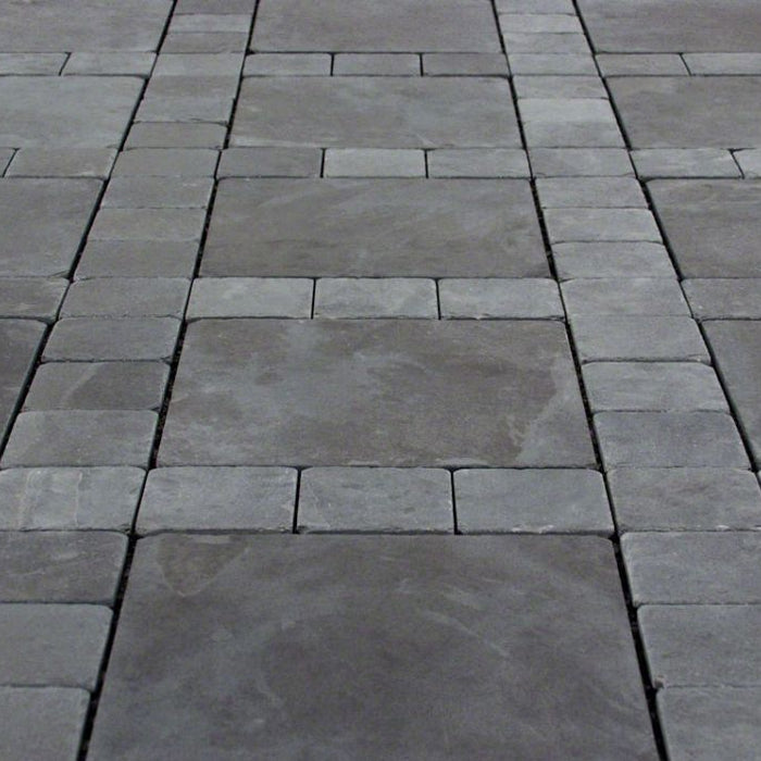 Montauk Black Slate Tumbled Tile - 4" x 4" x 3/8"