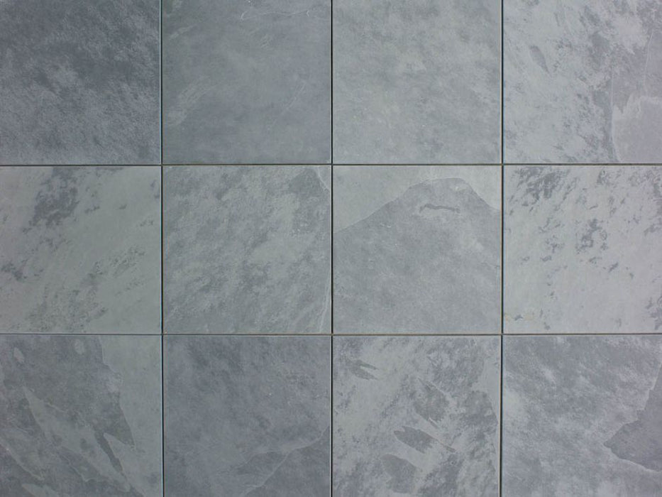 Montauk Blue Slate Brushed Tile - 6" x 6" x 3/8"