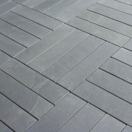 Montauk Blue Slate Natural Cleft Face, Gauged Back Tile