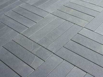 Montauk Blue Slate Natural Cleft Face, Gauged Back Tile