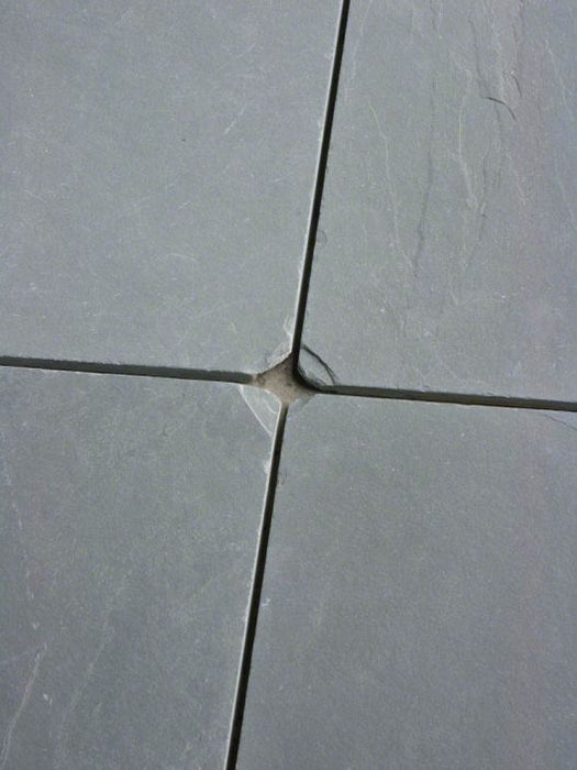 Montauk Blue Slate Tumbled Tile - 4" x 4" x 3/8"