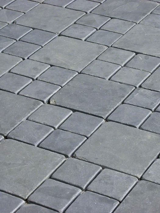 Full Tile Sample - Montauk Blue Slate Tile - 8" x 8" x 3/8" Tumbled