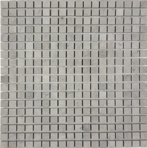 Full Sheet Sample - Metropolitan Storm Deco Limestone Mosaic - 5/8" x 5/8" Polished