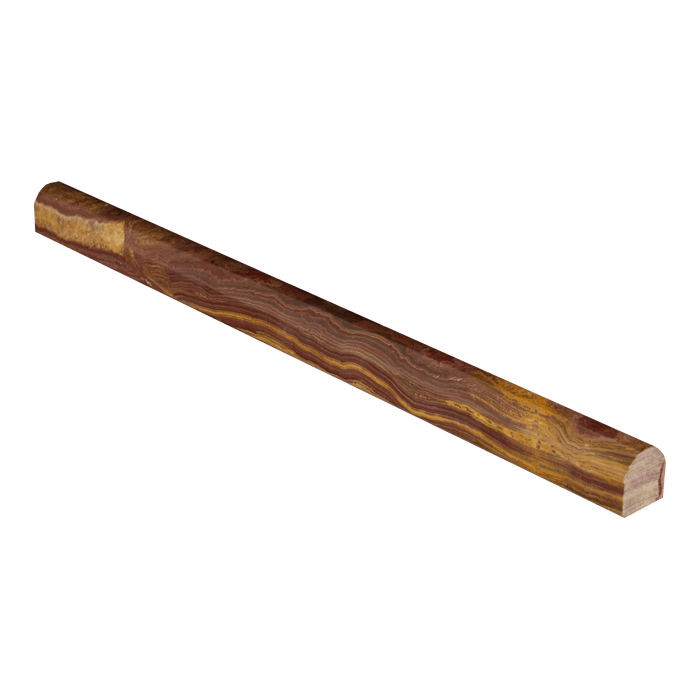 Red Multi Color Onyx Liner - 5/8" x 12" Polished