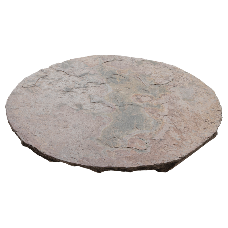 Multi Color Classic Round Natural Cleft Slate Stepping Stone - 18" x 18" x +/- 1 1/2"