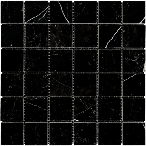 Negro Marquina Marble Mosaic - 2" x 2" Honed