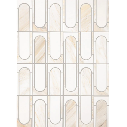 Daltile Perfit Mosaix PT41 Namaste & Thassos Natural Stone Mosaic Daltile Perfit Mosaix PT41 Namaste & Thassos Natural Stone Mosaic