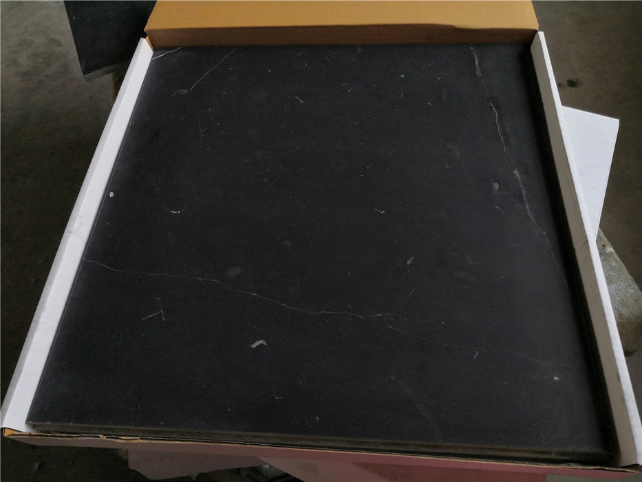 Nero Marquina Marble Tile - 18" x 18" Honed