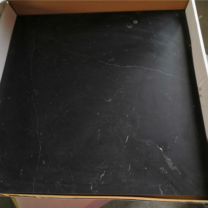 Honed Nero Marquina Marble Tile - 18" x 18" x 3/8"
