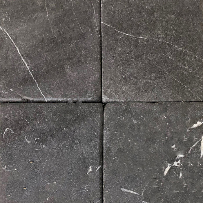 Nero Marquina Marble Tile - Rumbled