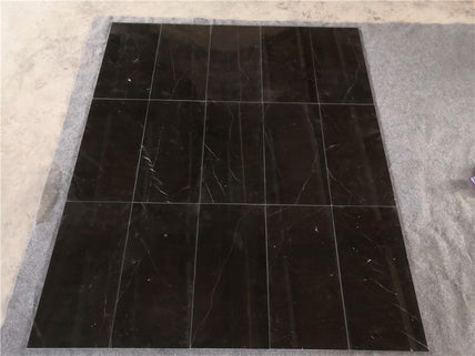 Nero Marquina Marble Tile - 12" x 24" x 3/8" Polished