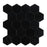 Nero Marquina Polished Marble Mosaic - 3" Hexagon