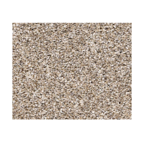 Shaw Captured I 00101 Neutral Ground Textured Polyester Carpet — Stone
