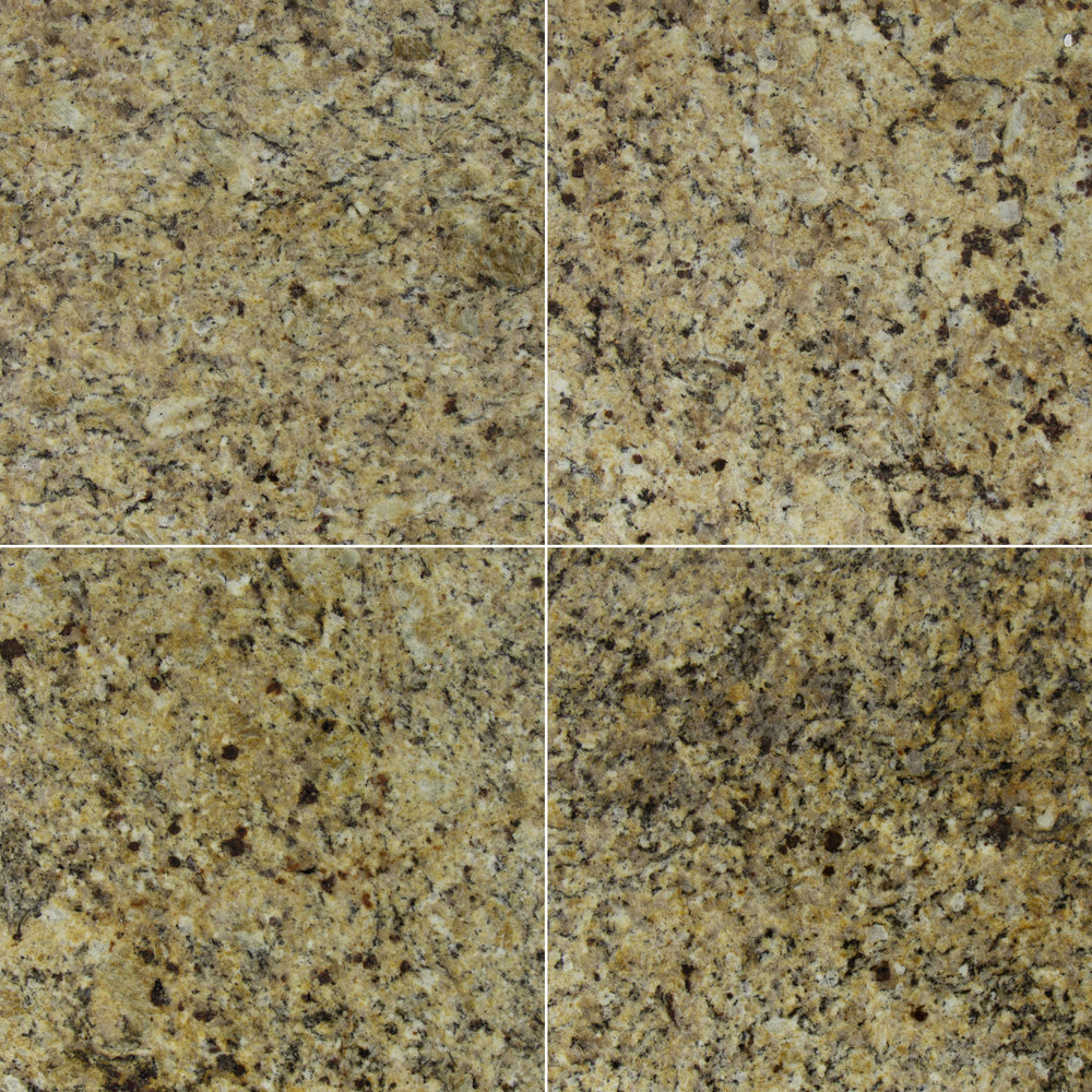 Full Tile Sample - New Venetian Gold Granite Tile - 18" x 18" Polished