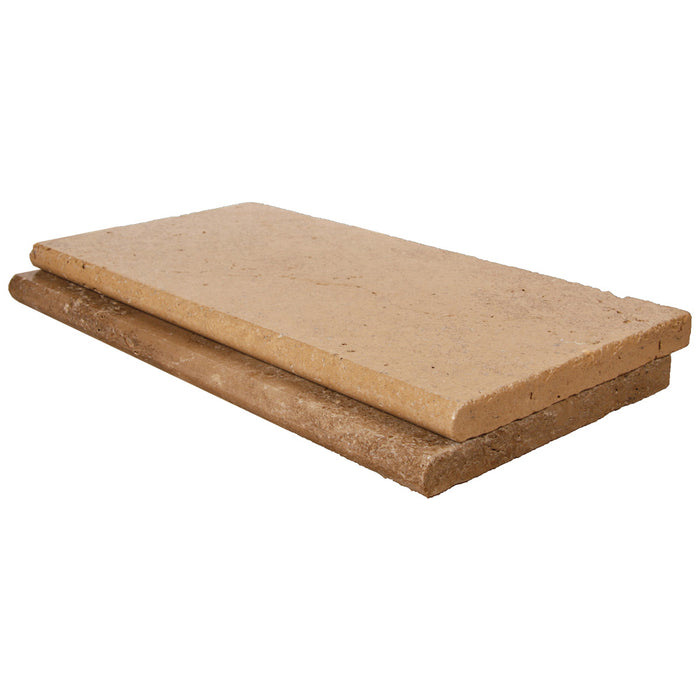 Noche Tumbled Travertine Pool Coping - 16" x 24" x 1 1/4"