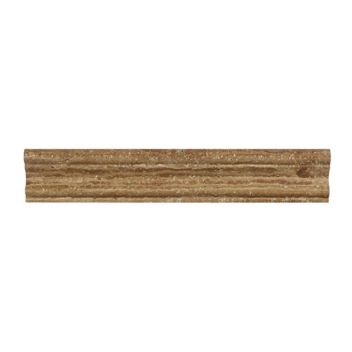 Noche Vein Cut Travertine Molding - 2" x 12" Crown (Mercer) Molding Unfilled & Honed